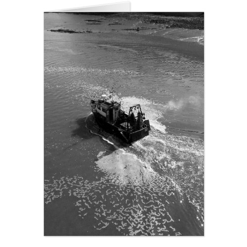 Little Fishing Trawler Cardiff Wales _ BW