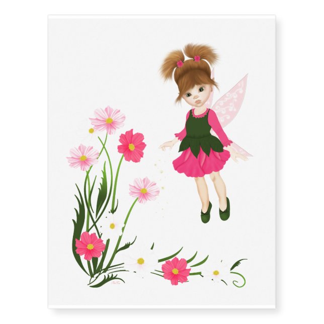 Little Flower Fairy Temporary Tattoos (Front)