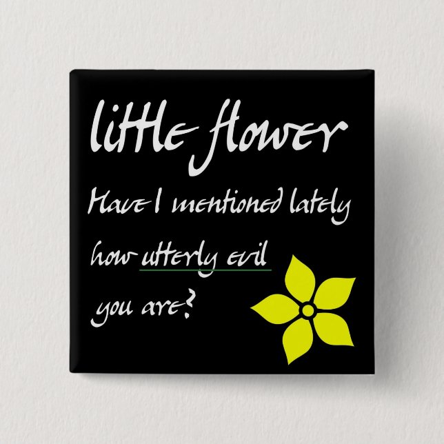 Little flower pinback button (Front)