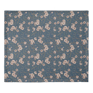Little flowers light blue pattern duvet cover