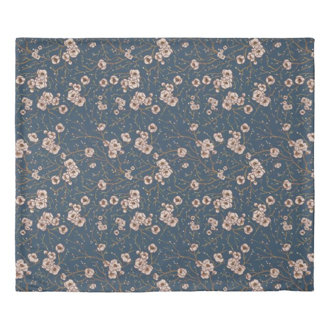 Little flowers light blue pattern duvet cover (Front)