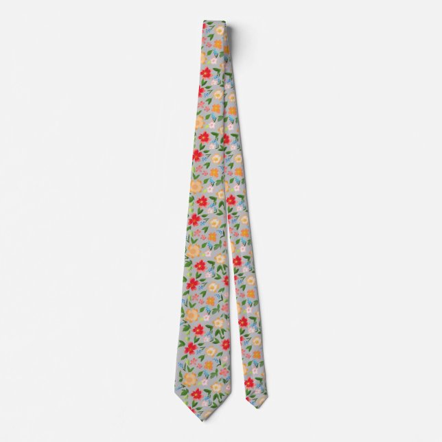 little flowers neck tie (Front)