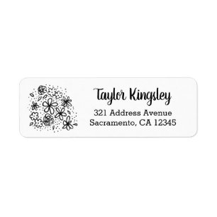 Little Flowers Return Address Labels