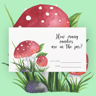 Little fly agaric - guess how many candies enclosure card