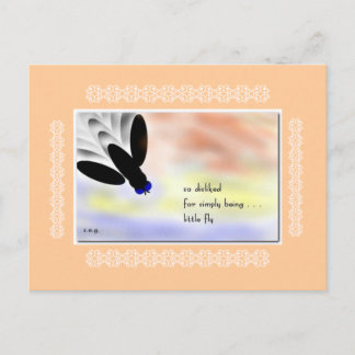 Little Fly Haiku Art Collectible Postcard