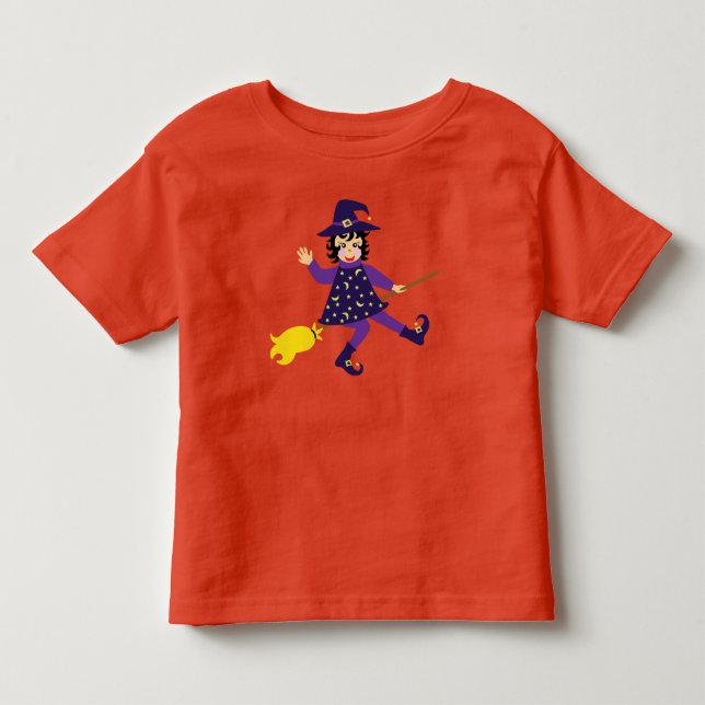 Little flying witch toddler t-shirt (Front)