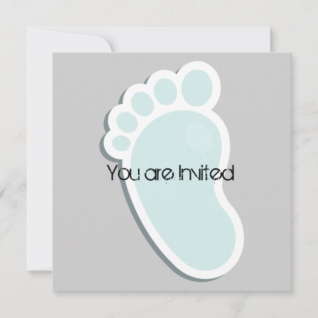Little Footprints Baby Shower Invitation (Front)