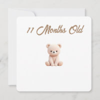 Little Forest Friends Baby Milestone Card –11 Mont