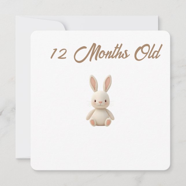 Little Forest Friends Baby Milestone Card –12 Mont (Front)