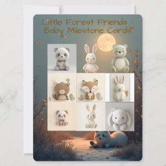 Little Forest Friends Baby Milestone Cards – Compl