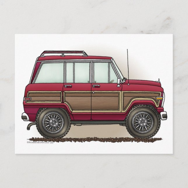 Little Four Wheel Station Wagon Postcard (Front)