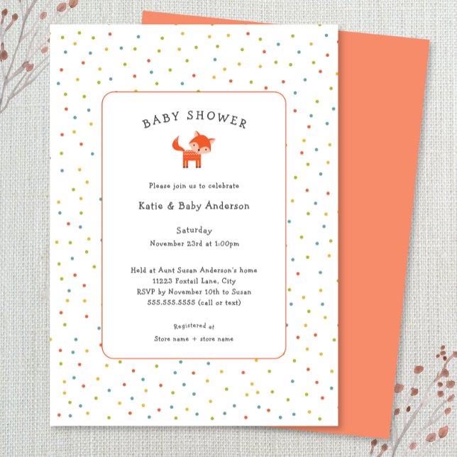 Little Fox Baby Shower Invitation (Creator Uploaded)