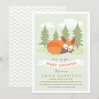 Little Fox Baby Shower Invitation