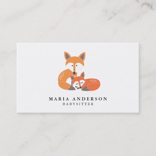 Little Fox Babysitter Business Cards