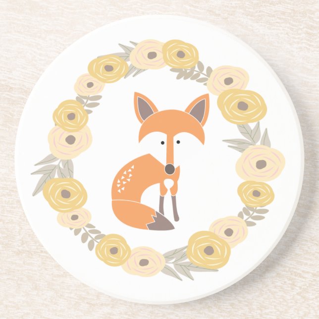 Little Fox Drink Coaster (Front)