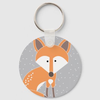 Little Fox Keychain by thespottedowl at Zazzle