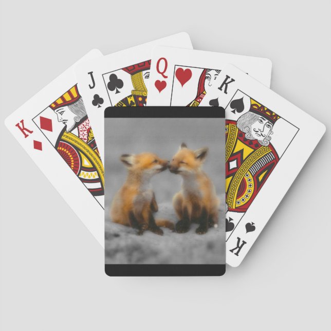 Little Fox Love Poker Cards (Back)