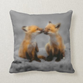 Little Fox Love Throw Pillow by Wilderzoo at Zazzle