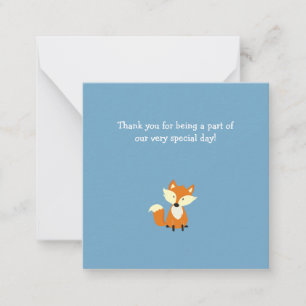 Little Fox Mini Thank You Note Card