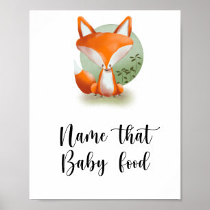 Little Fox - Name that Baby food Poster