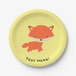 Little fox paper plates