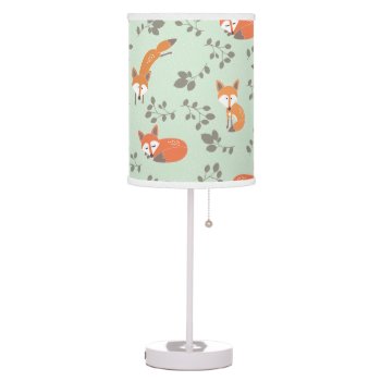 Little Fox Pattern Lamp by thespottedowl at Zazzle
