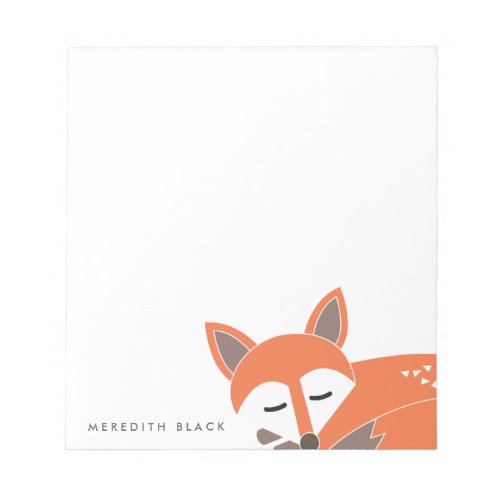 Little Fox Personalized Notepad