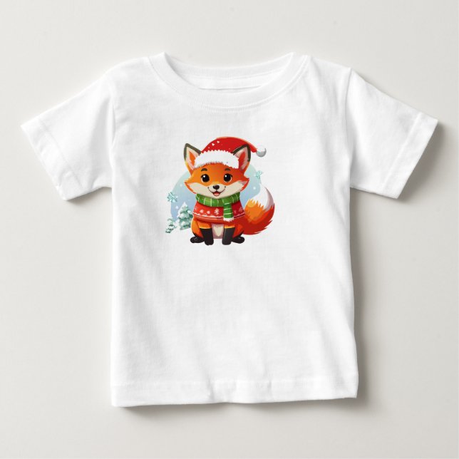 Little Fox’s Christmas Eve Baby T-Shirt (Front)