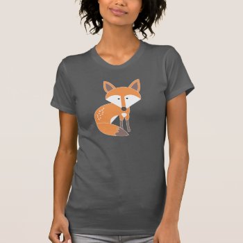 Little Fox T-shirt by thespottedowl at Zazzle