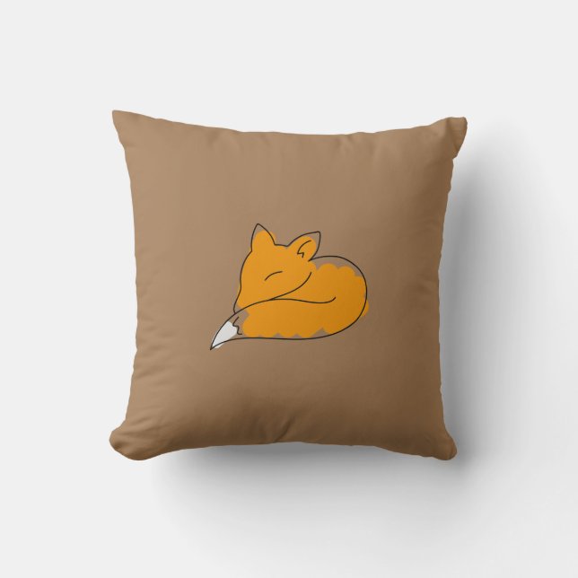 Little fox  throw pillow (Front)