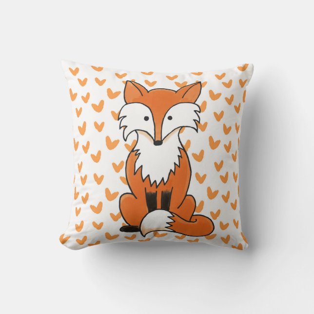 Little Fox Throw Pillow (Front)