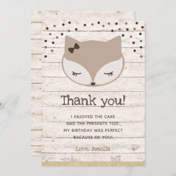 Little Fox  Wonderland Thank You Cards by PrinterFairy at Zazzle