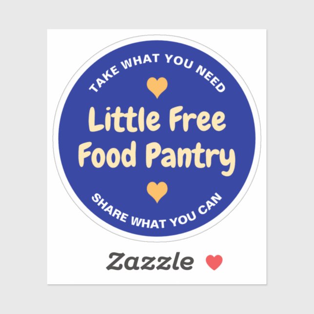 Little Free Food Pantry Take What You Need Sticker (Sheet)