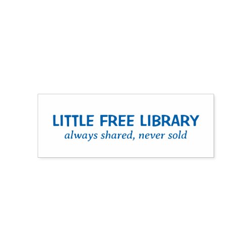 Little Free Library Always Shared book Self_inking Stamp