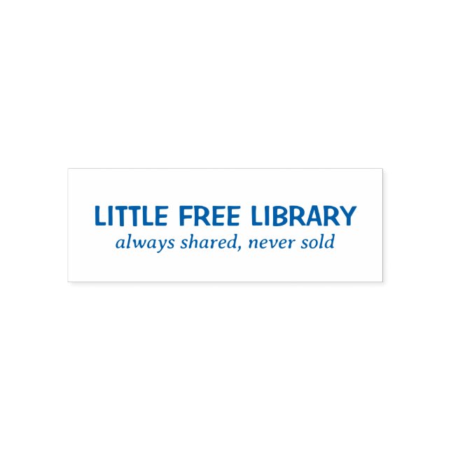 Little Free Library Always Shared book Self-inking Stamp (Design)