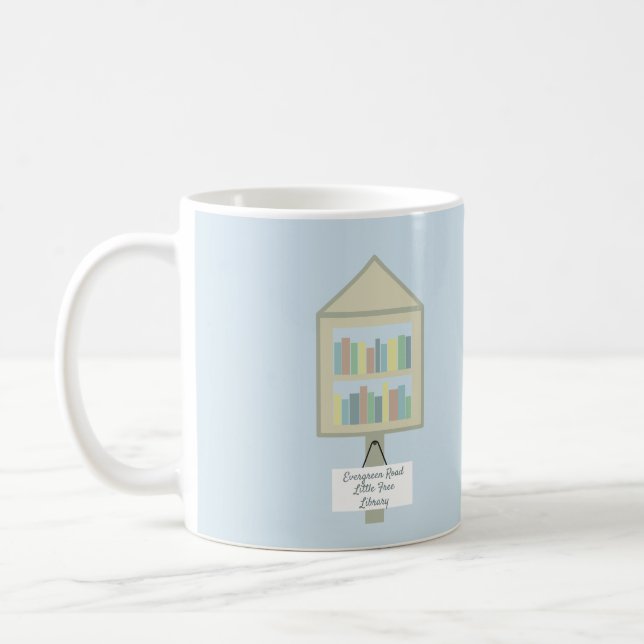 Little Free Library Personalized Coffee Mug (Left)