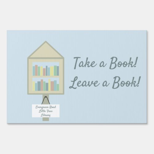 Little Free Library Personalized Lawn Sign