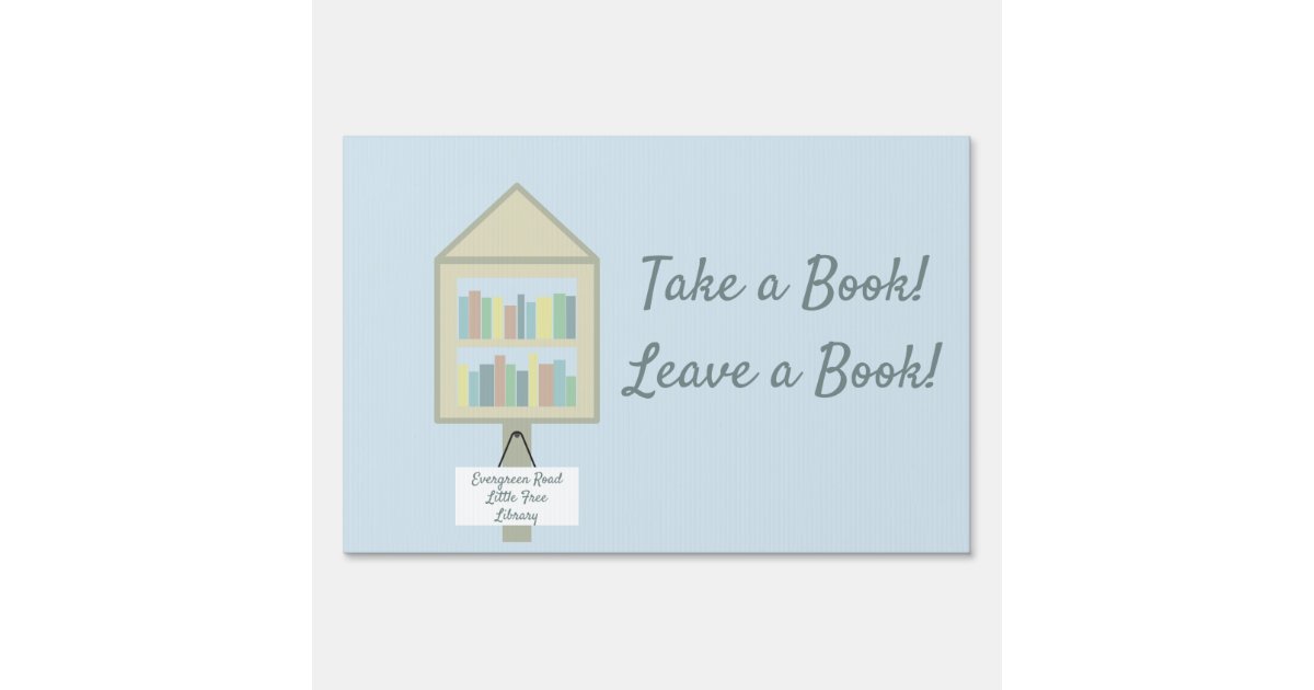 Personalized Little Free Library Personalized Lawn Sign Zazzle Com