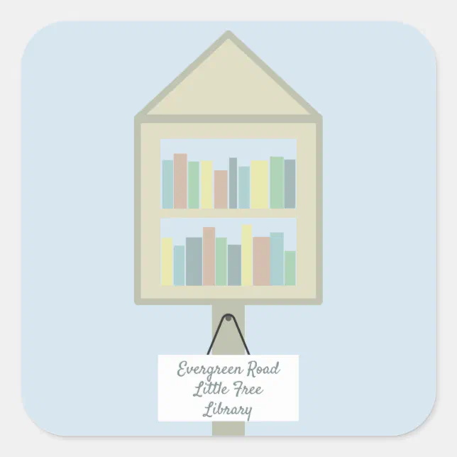 Little Free Library Personalized Stickers | Zazzle