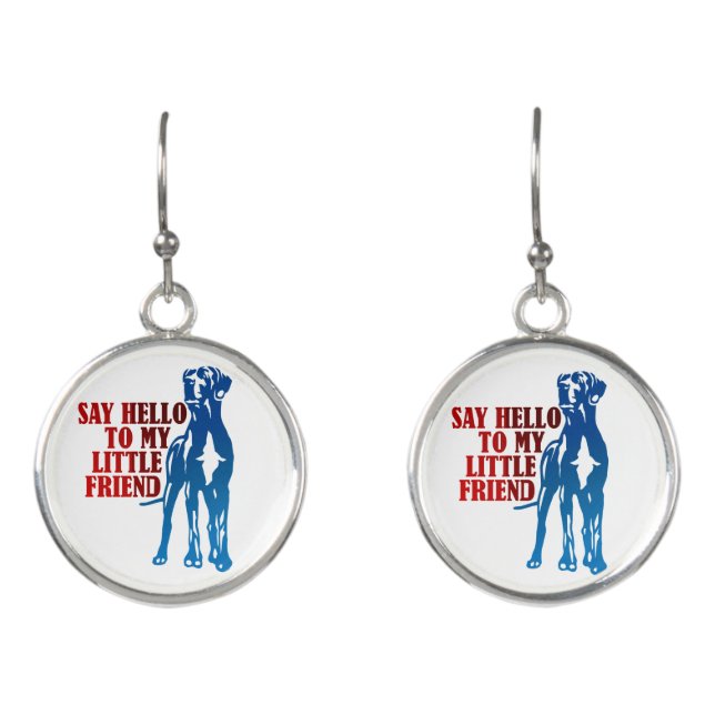 Little Friend Great Dane Earrings (Front)