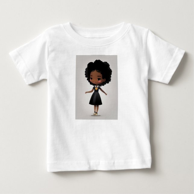 Little Fro Princess Baby T-Shirt (Front)
