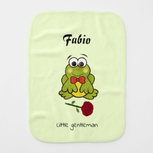 Little frog baby burp cloth