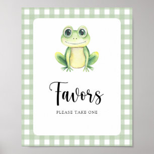 Little Frog Baby shower Favors Poster