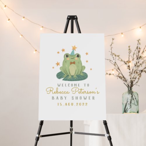 Little Frog BirthdayBaby Shower Welcome Sign