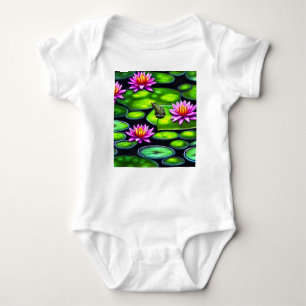 Little Frog on Lily Pad Baby Bodysuit