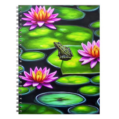 Little Frog on Lily Pad Notebook