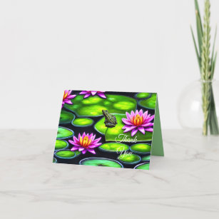 Little Frog on Lily Pad Thank You Card