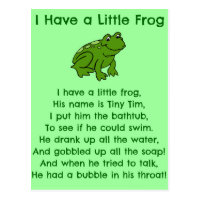 Little Frog Poem Postcard
