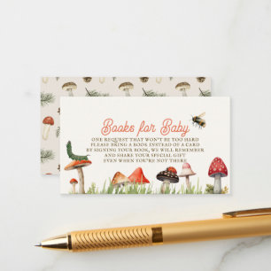 Little Fun Guy Mushroom Bee Baby Book Request Enclosure Card