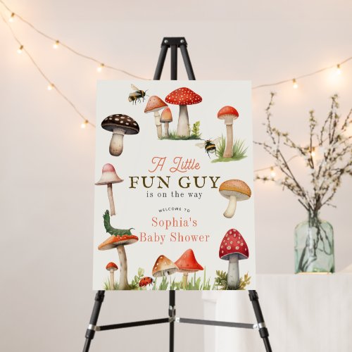 Little Fun Guy Mushroom Bee Baby Shower Welcome